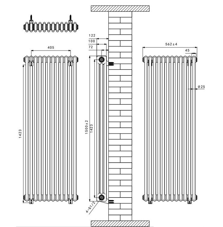 Belfry Heating Pickering Vertical Traditional Column Radiator Wayfair